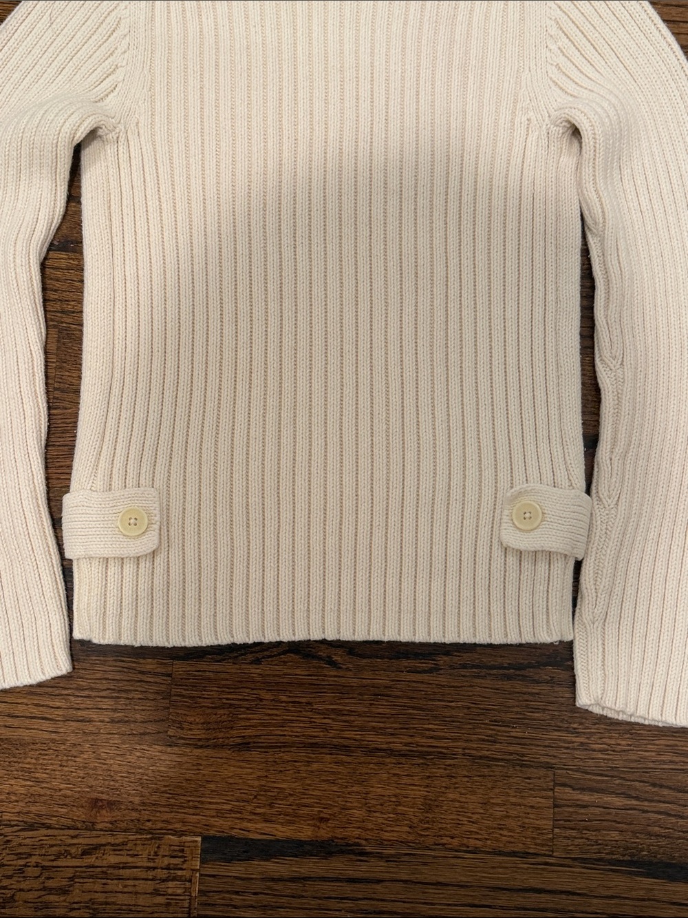 Tommy Hilfiger Cream Cable-Knit Turtleneck Sweater - Picture 9 of 9